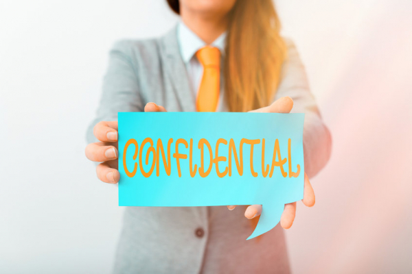 Writing note showing Confidential. Business photo showcasing containing an individualal information whose unauthorized disclosure Displaying different color mock up notes for emphasizing content.